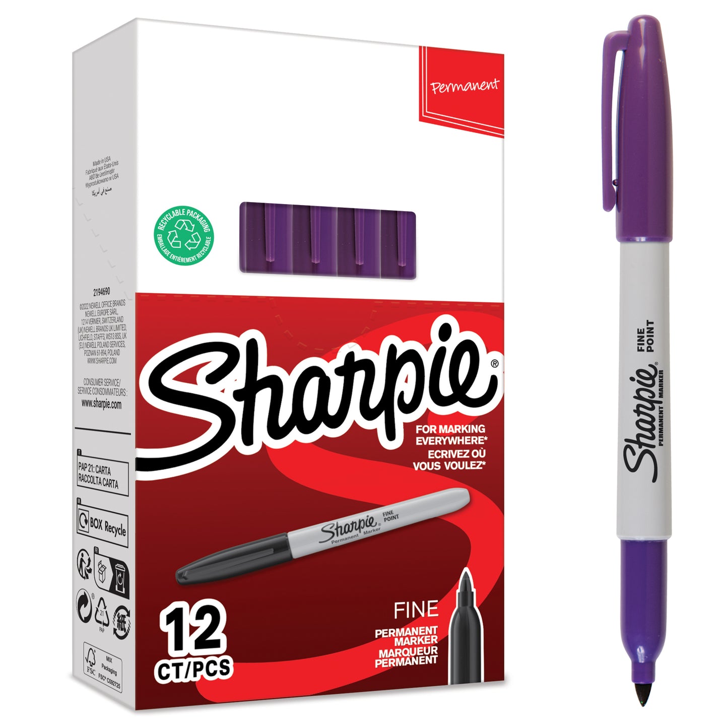 Sharpie Fine Tip Black Marker