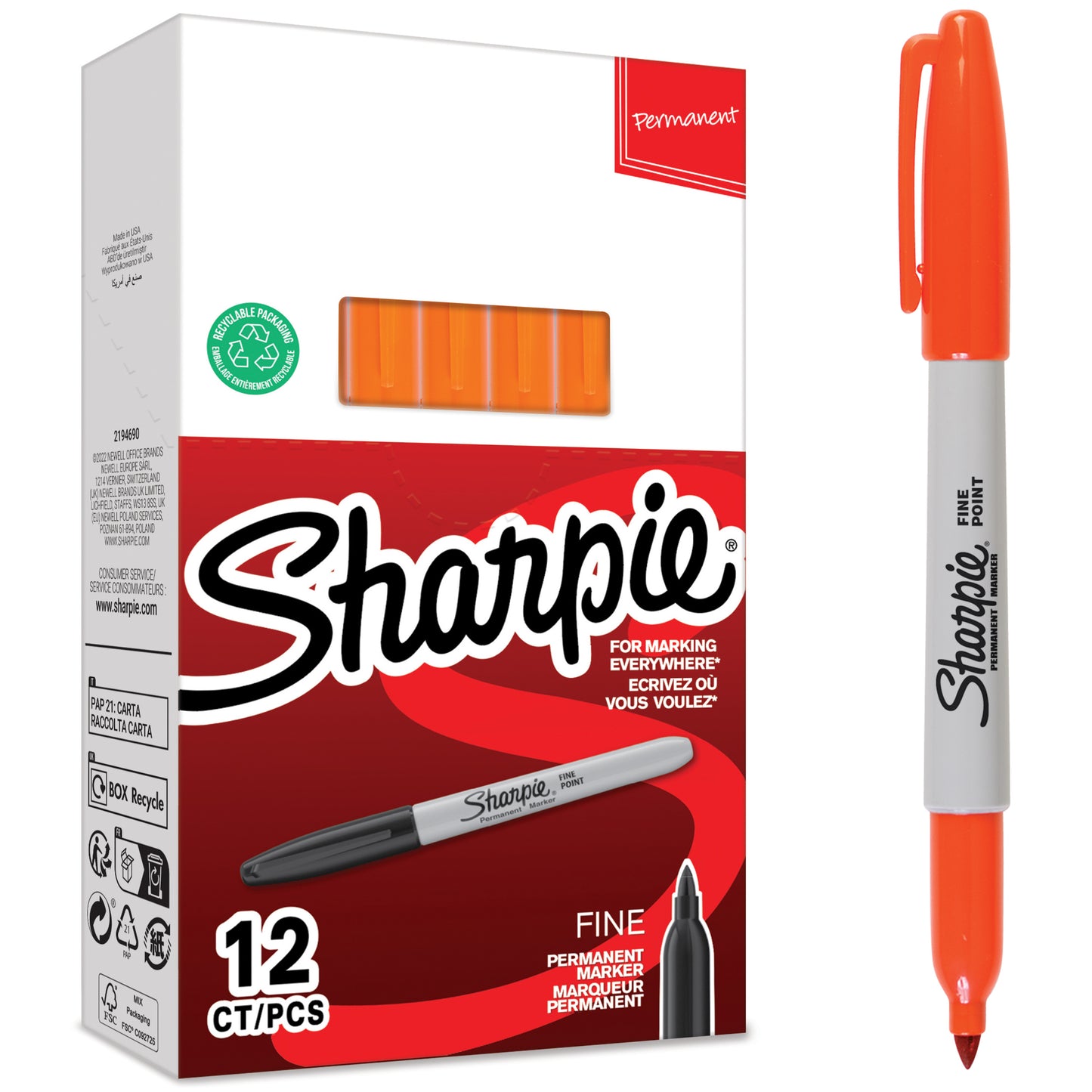 Sharpie Fine Tip Black Marker
