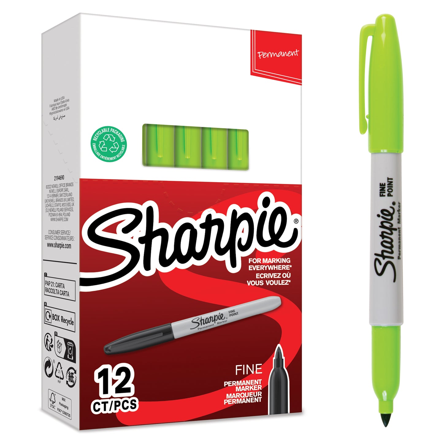 Sharpie Fine Tip Black Marker