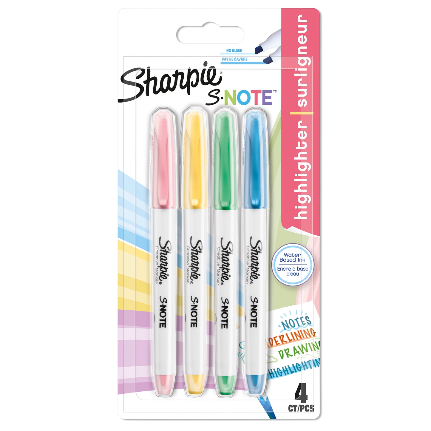 S-Note Highlighter Pens - Set of 4