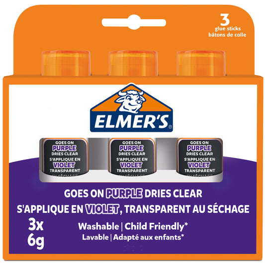 Elmer's Glue Sticks (Purple Disappearing Glue)