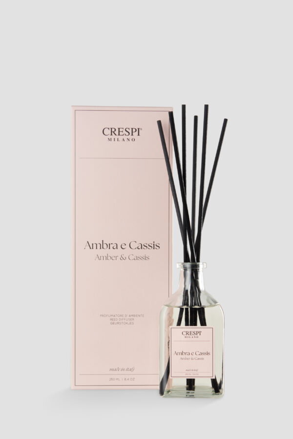 Crespi Milano - Amber & Cassis - 250ml Reed Diffuser - Image 2