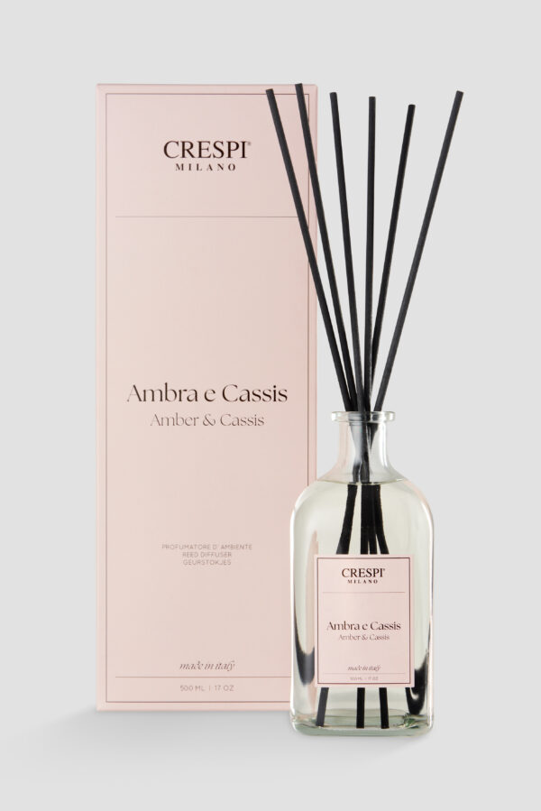 Crespi Milano - Amber & Cassis - 250ml Reed Diffuser