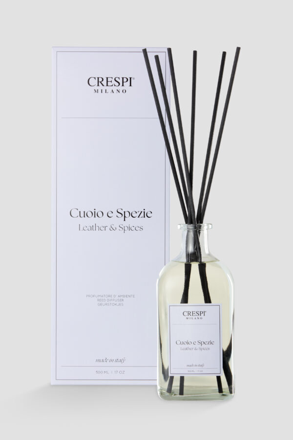 Crespi Milano - Leather & Spices - 250ml Reed Diffuser